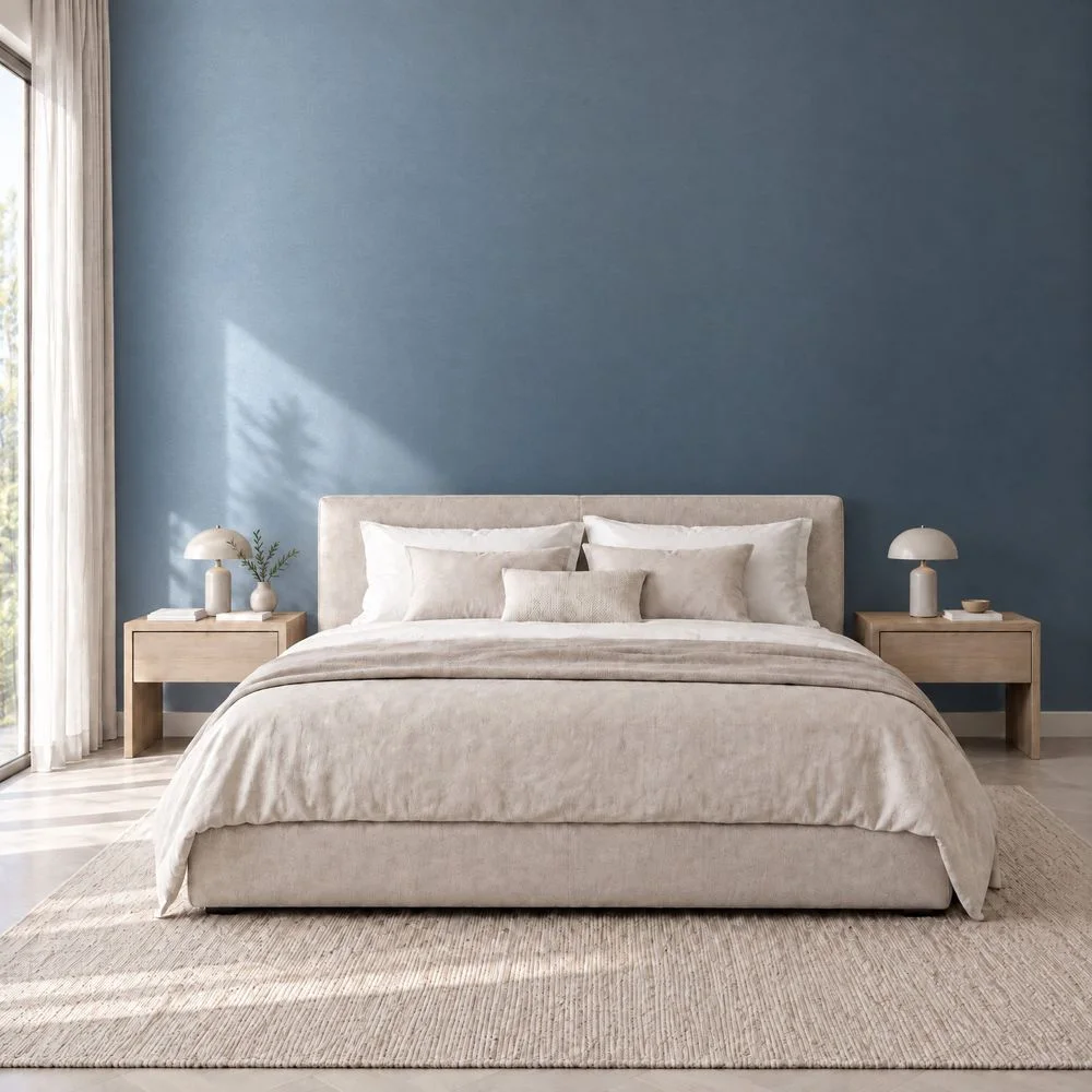 NK30 Suede Blue applied in an interior