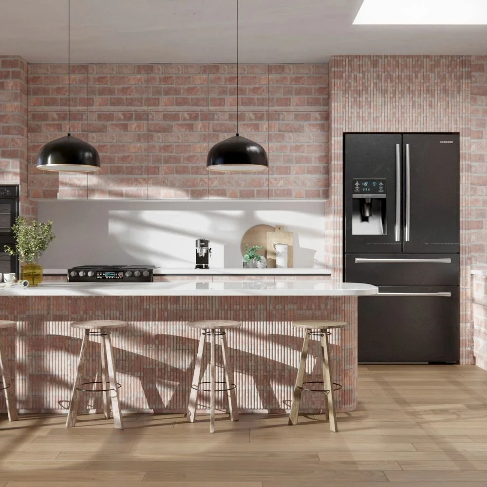 W7 Red Brick applied in an interior