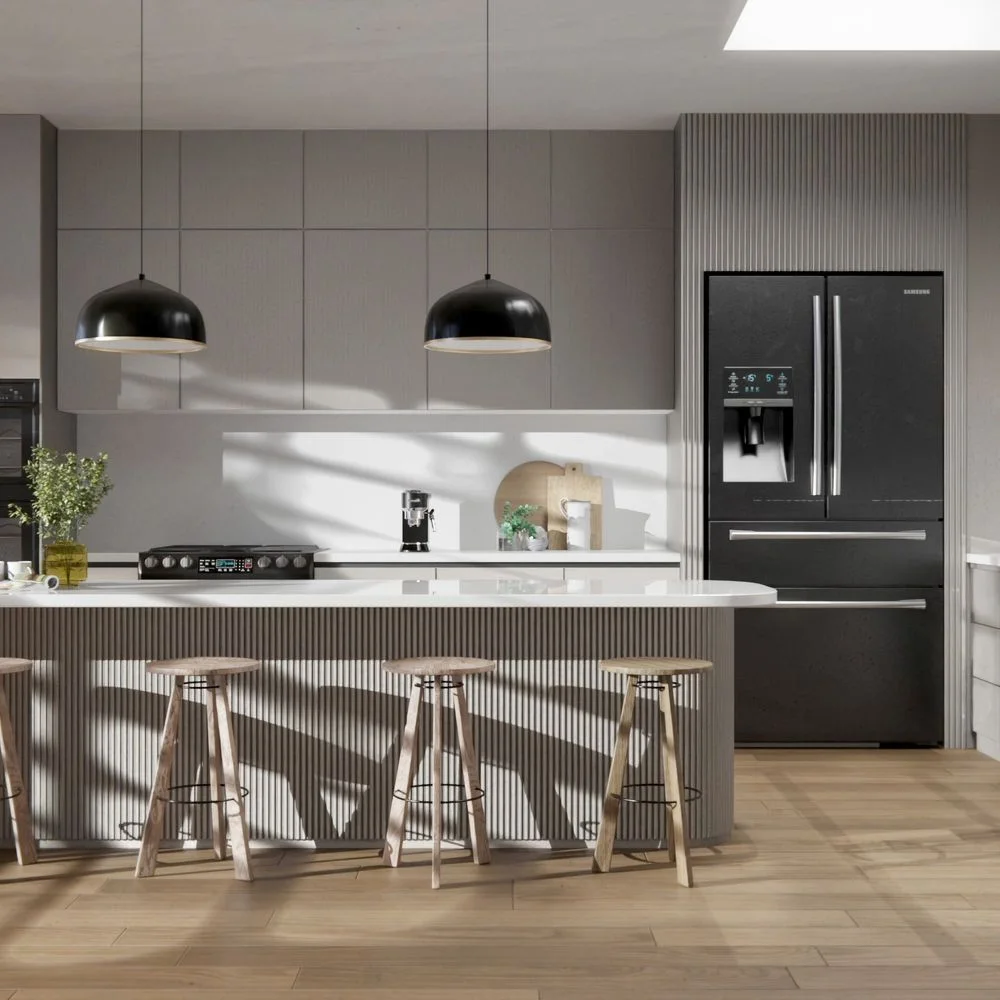 NE51 Etched Champagne applied in an interior