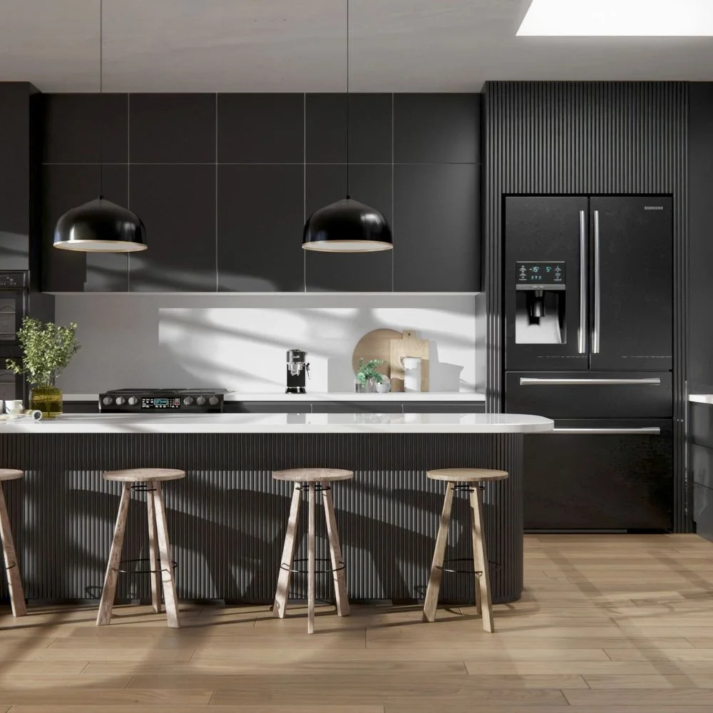 J5 Lacquered Black applied in an interior