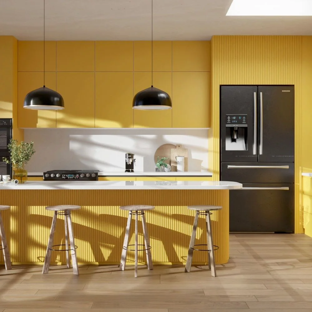M8 Bright Yellow applied in an interior