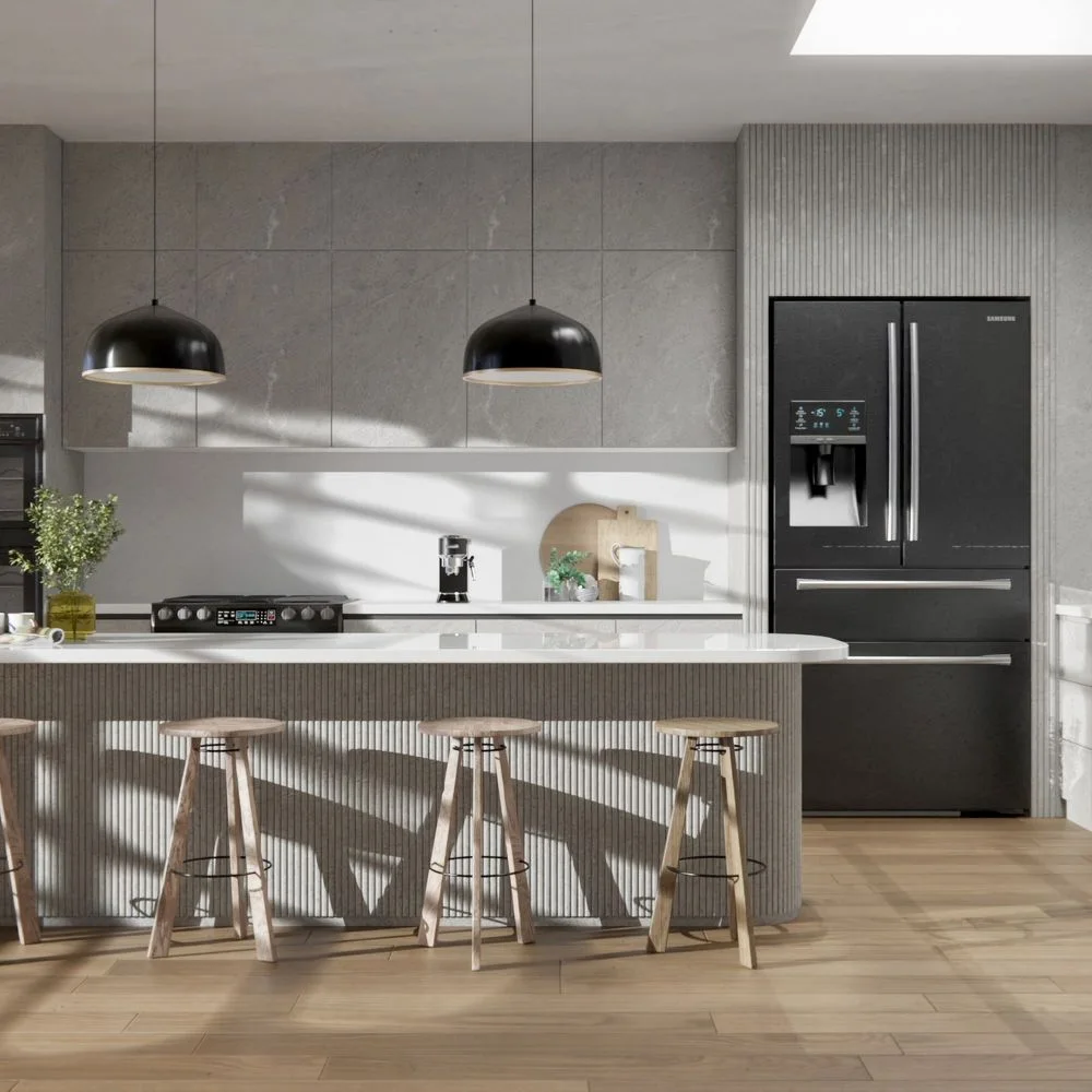 NH42 Lunar Basalt applied in an interior