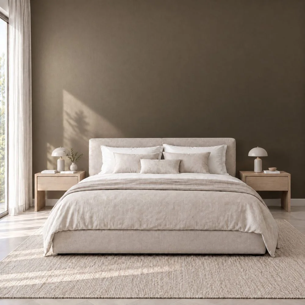 NK28 Suede Brown applied in an interior